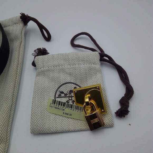 Hermes leather belt with padlock buckle - Picture 4 of 12